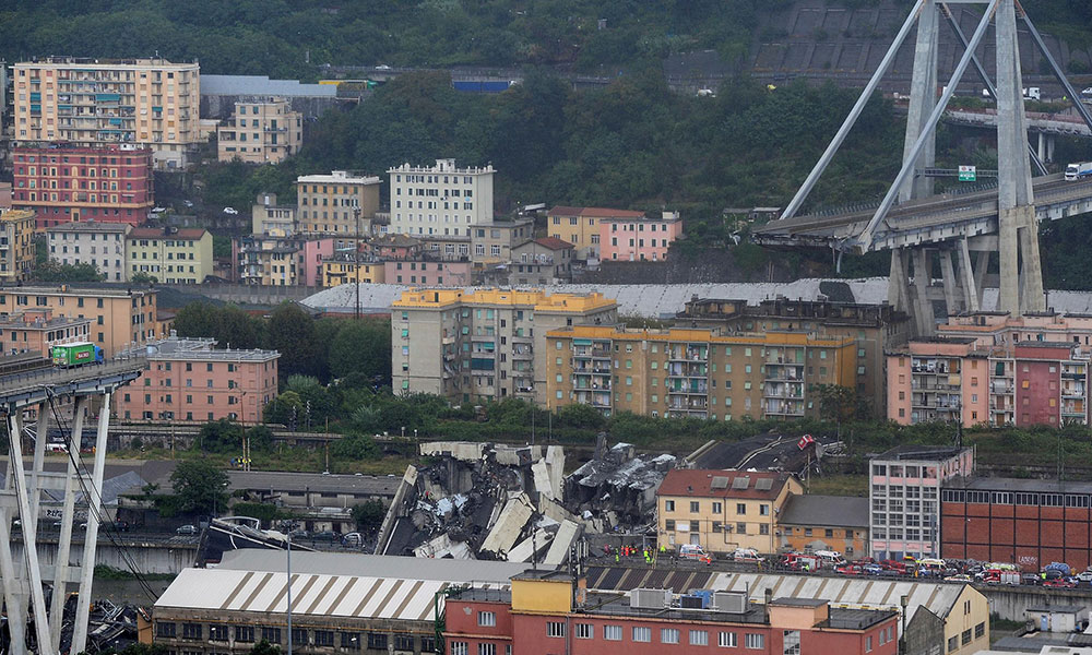 جسر جنوى يتصدر الصحف الألمانية و العالمية و الخطأ بشري