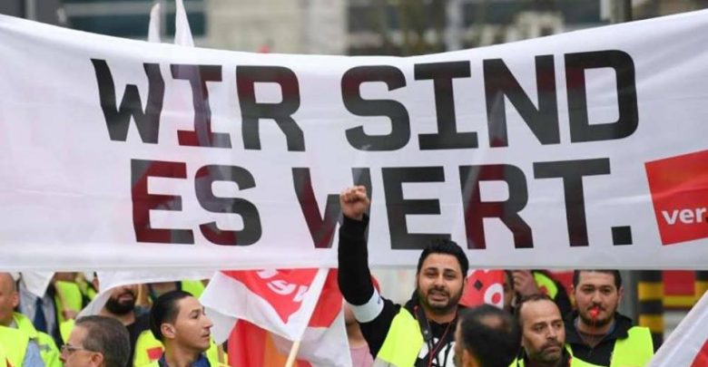 رفع اجور العمال في المطارات الألمانية